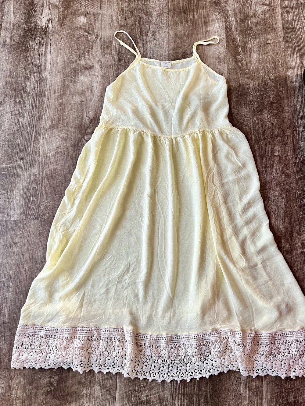 Intimately Free People Sheer Pale Yellow Slip Chemise - Picture 4 of 5